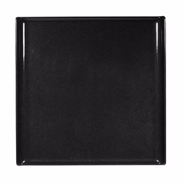 Vassoio quadrato nero in porcellana diametro 30 x 30 cm linea Melamine 4 pezzi