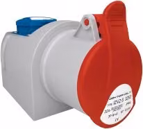 Presa CEE combinata a parete 32A IP44 400V 6h a 5 poli precablata con coperchio incernierato Distributore a parete
