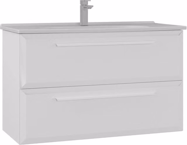 Mobile lavabo sospeso Hanah Home Nuvola 100 v2 Bianco Lucido L: 100 cm, P: 50 cm, H: 62 cm – 1