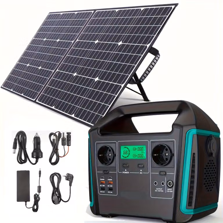 Centralina portatile di alimentazione – Batteria mobile – Generatore per campeggio – Energia solare – Potenza di uscita: 1000W
