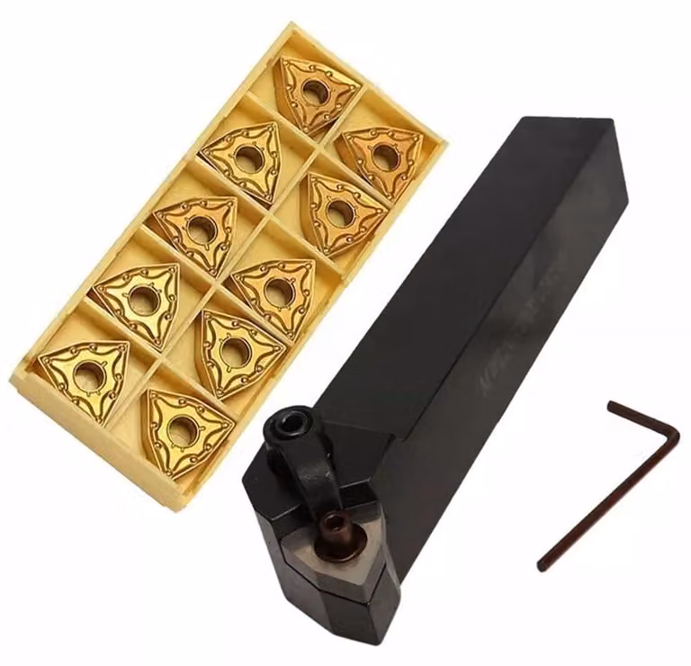 Set di utensili di alta qualità per lavorazioni in metallo - Supporto per utensili da tornio - 20 mm - Inserti in metallo duro - Resistente all'usura e robusto - Adatto per ghisa...
