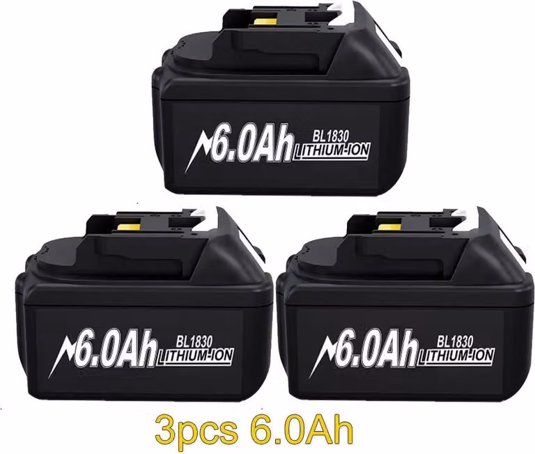 Per Makita 18V, batteria di ricambio 6Ah Li-Ion 18650, rosa, compatibile con BL1830/BL1840/BL1850, ricaricabile