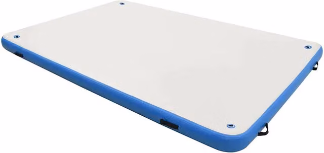Tappeto Galleggiante Gonfiabile Blu e Bianco 300x200x15 cm 92723
