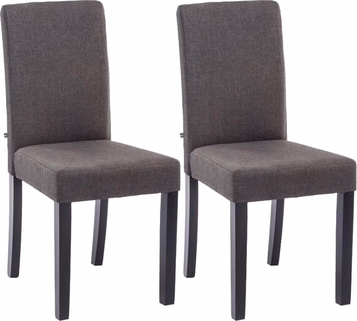 set di 2 sedie da pranzo Ina in tessuto nero
