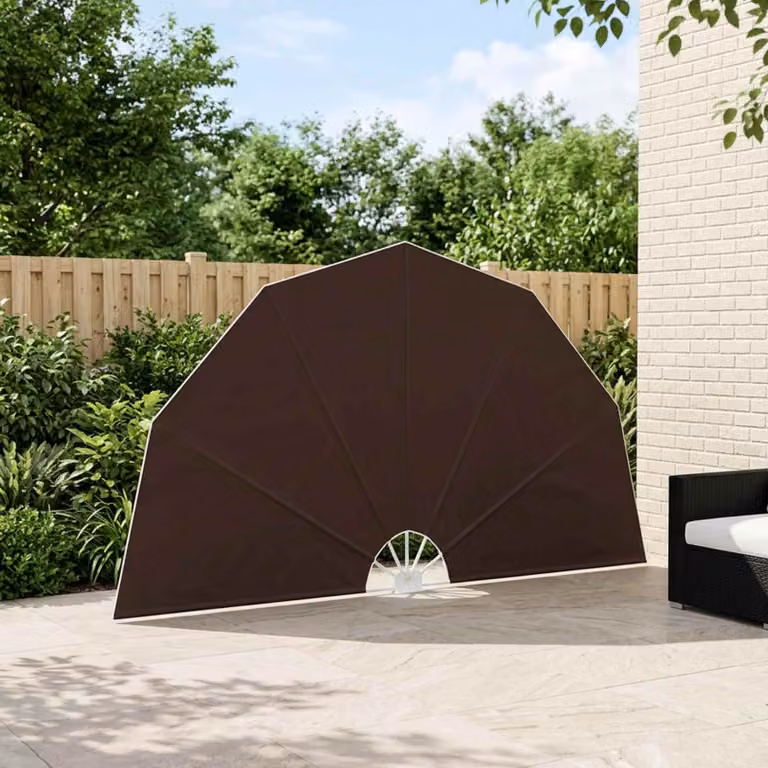 vidaXL Schermo di Privacy per Balcone Ø 320 cm Poliestere Marrone