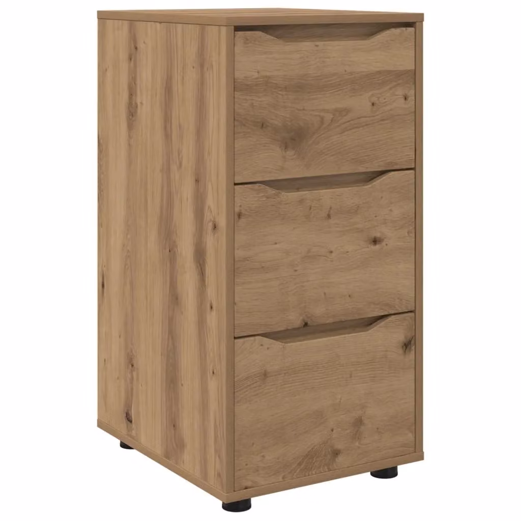 Armadio vidaXL in legno con cassetti e ante, colore marrone rovere, L/P/H: 40 x 48 x 81 cm