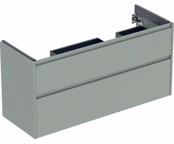 Geberit Renova Plan armoire sous lavabo double, avec 2 tiroirs, 124,5x60,6x44,6cm, 504.033.IK.1, 504.033.IK.1