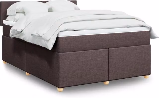 Letto Ibrido Moderno vidaXL con Materasso e Struttura in Legno di Pino, Colore Marrone e Bianco, L/P/H: 140 x 200 cm – 1