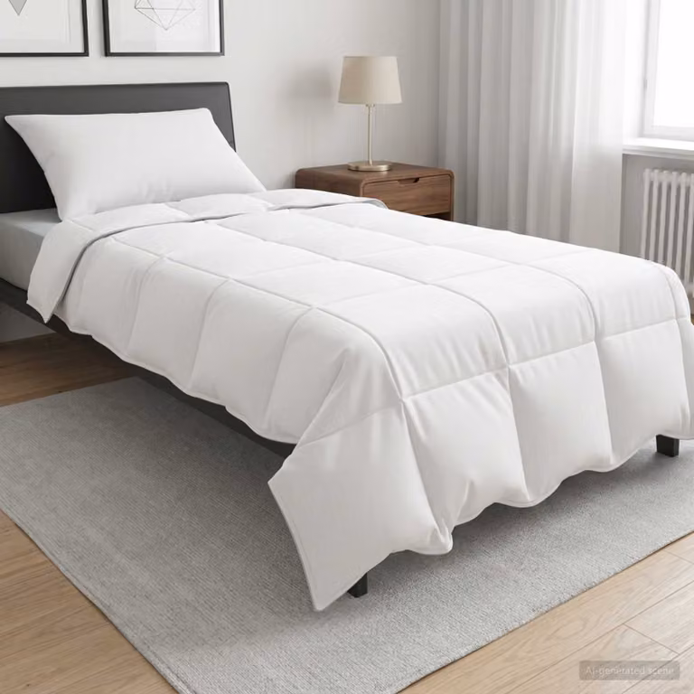 Set da letto trapuntato vidaXL 2 pezzi in poliestere bianco