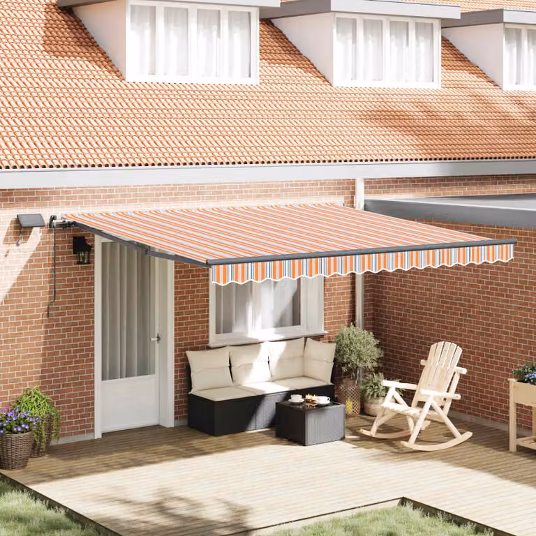 Tenda retrattile vidaXL multicolore in alluminio e poliestere L: 400 cm, P: 300 cm