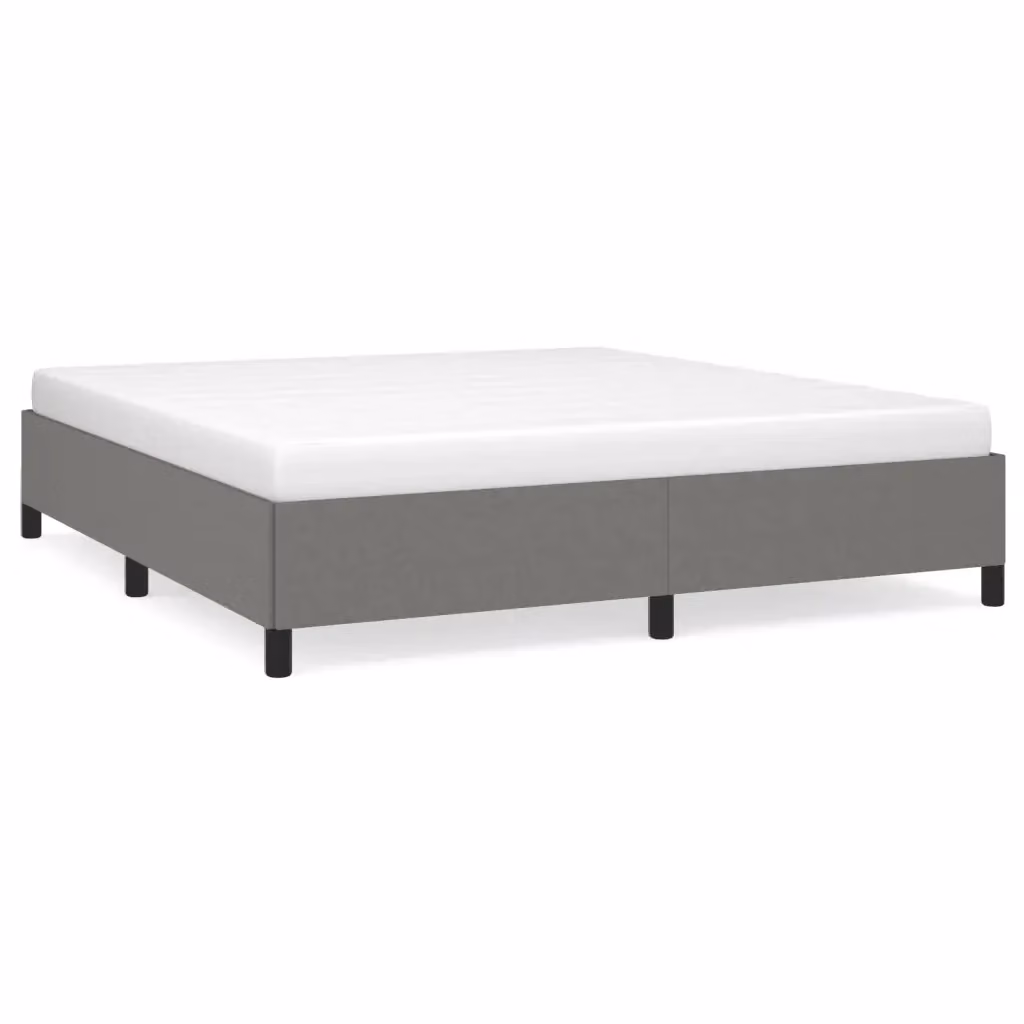 Giroletto vidaXL senza materasso in tessuto grigio con doghe in legno L/P: 180 x 200 cm – 2