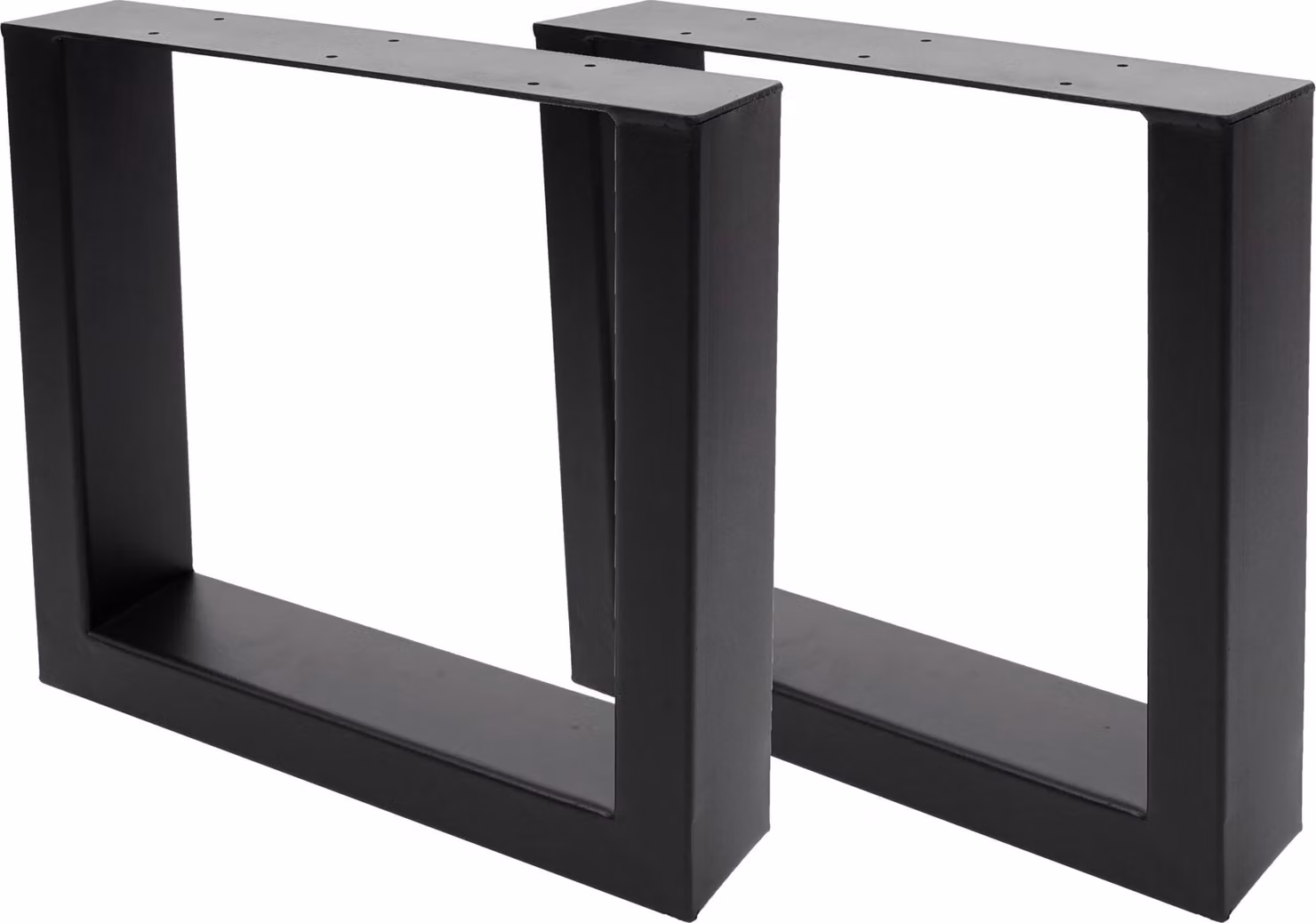 set di 2 gambe da tavolo HWC-H33, per tavolino panca tavolo telaio tavolo runner, industriale 37x40cm ~ nero