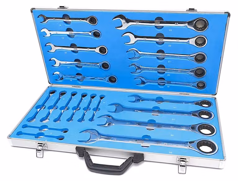 Set-kit chiavi combinate a cricchetto da 6–32 mm, 22 pezzi Hbm