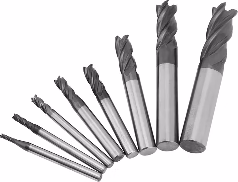 Fresa in metallo duro, fresa in acciaio al tungsteno, fresa in metallo duro a 4 eliche, set di frese a 4 eliche, utensile per fresatura