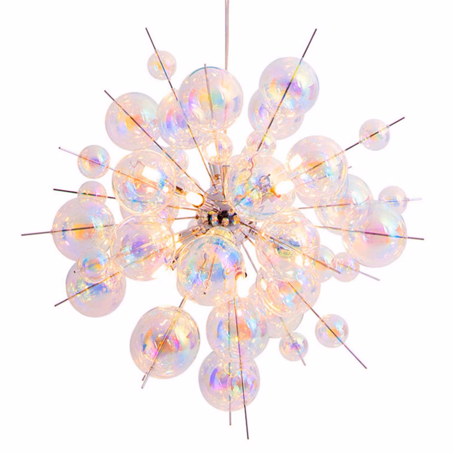 Näve Lampada a sospensione in vetro Explosion, dimmerabile, Chiaro / Trasparente, Soggiorno / Sala da pranzo, Vetro, Moderno, Lampada a sospensione