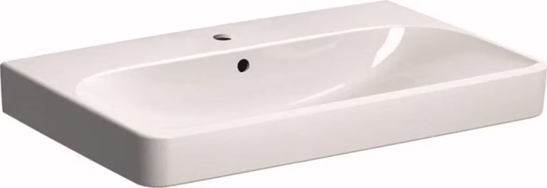 Geberit Smyle Square lavabo 500249, 75x48cm, avec trou pour robinetterie, avec trop-plein, 500.249.01.1, 500.249.01.1