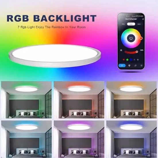 Lampada da bagno per vasca - Illuminazione a LED ad alta potenza - Diametro 40 cm - Bianco - Resistente all'umidità