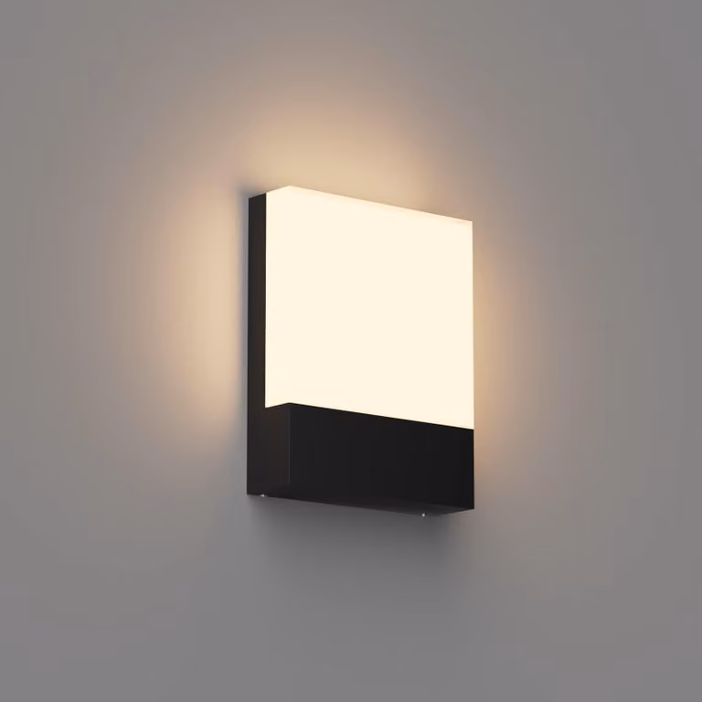 Lampada da parete esterna a LED, 24 W, grado di protezione IP65, alluminio, 1500 lumen, colore nero