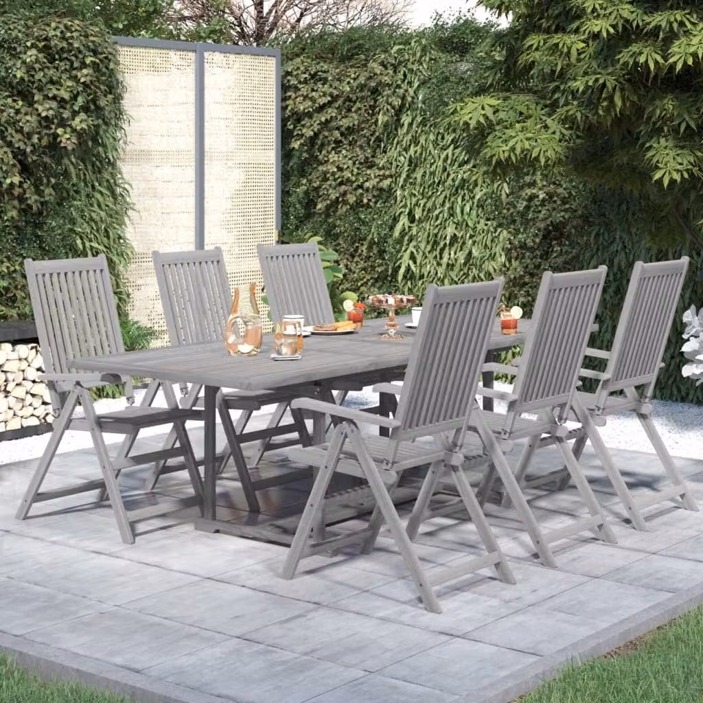 Maison Exclusive - Set da pranzo da giardino in legno massello di acacia, 7 pezzi