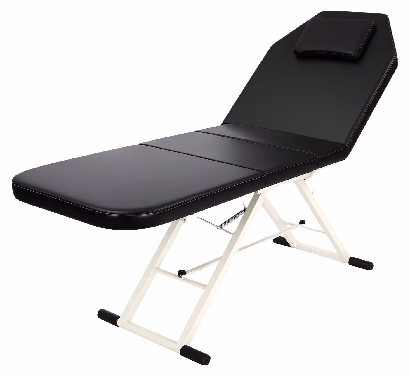 Tavolo da massaggio, schienale regolabile, design pieghevole, colore nero