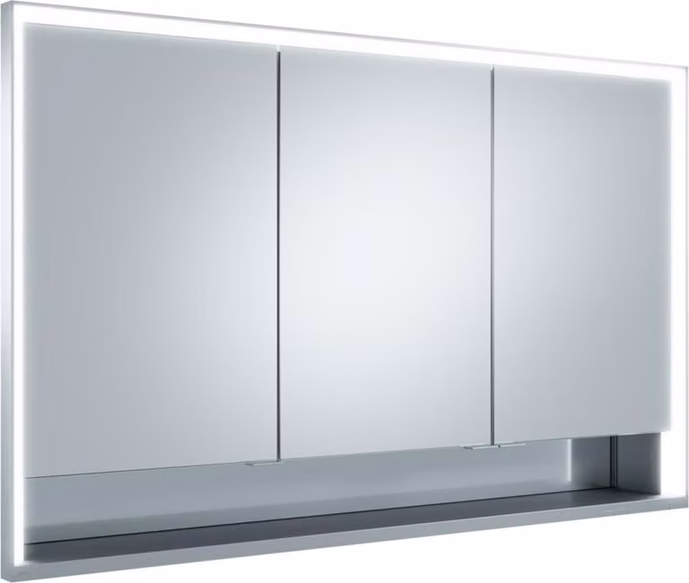 KEUCO Royal Lumos armoire de toilette encastrable 3 portes, porte courte, avec miroir chauffant, 1200mm, 14315171304, 14315171304