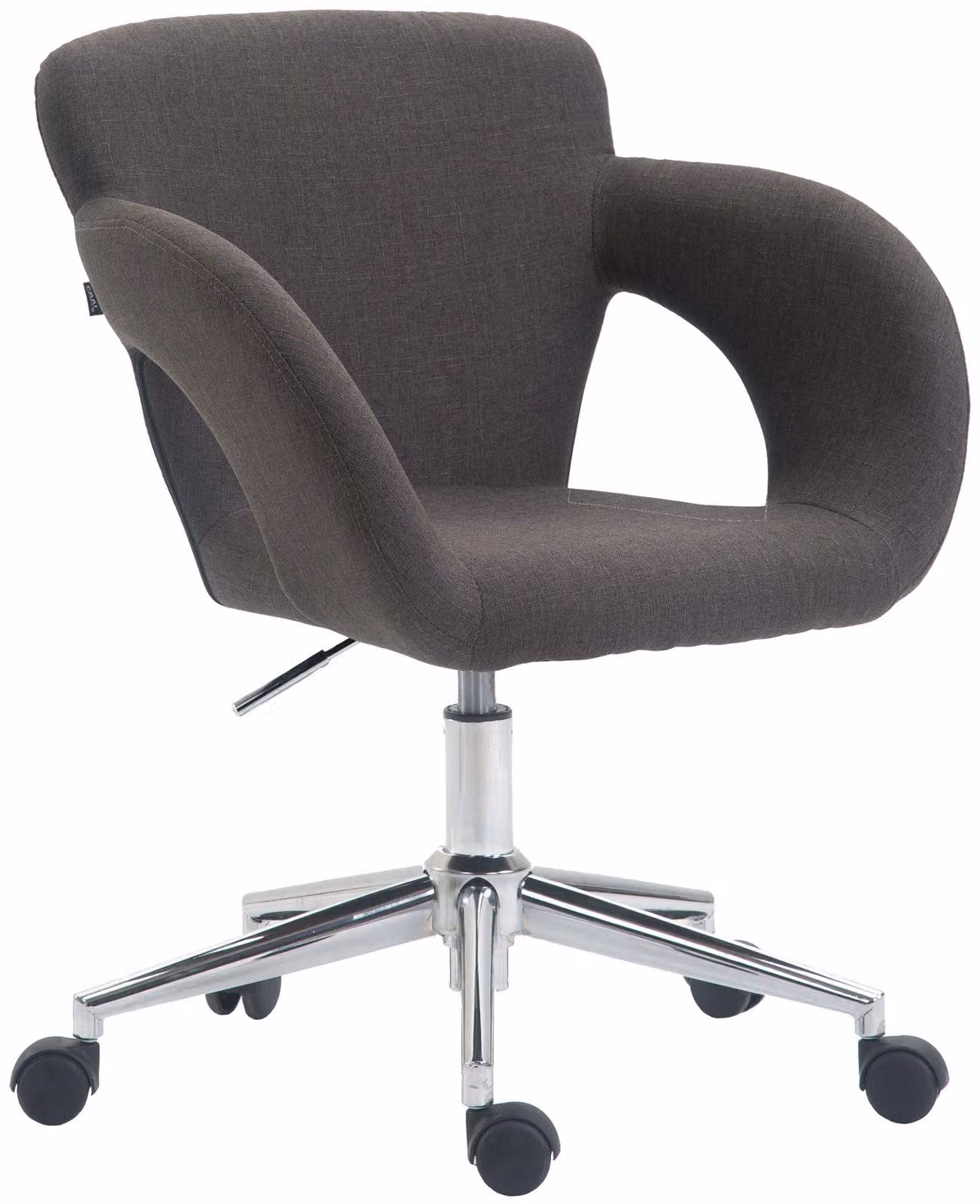 Sedia da ufficio Edison in tessuto grigio scuro