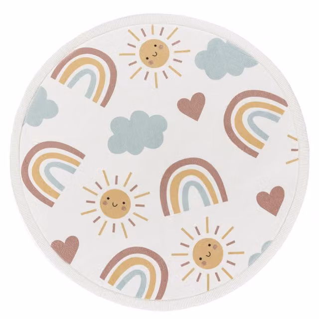 Tappeto rotondo lavabile per bambini Emilio multicolore Diametro: 120 cm