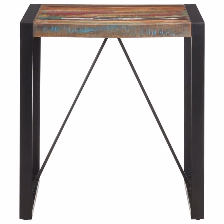 vidaXL Tavolo da pranzo 70x70x75 cm Legno massiccio riciclato