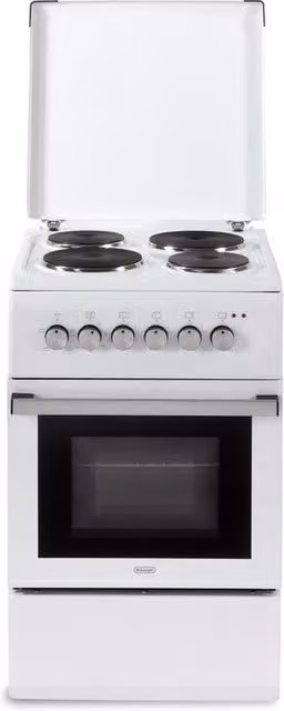 Cucina elettrica De'Longhi DL554EWP2 bianca con grill e piano a piastra solida L: 50 cm, P: 55 cm, H: 85,4 cm