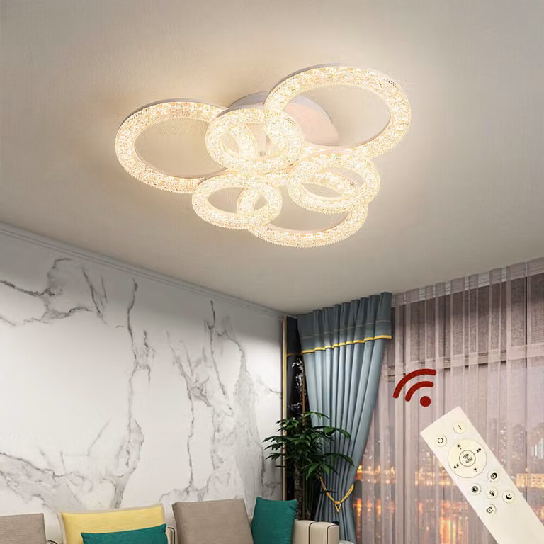 Lampada da soffitto a LED DXY-3+3 62cm plafoniera lampada con telecomando luce colore/luminosità regolabile dimmerabile A+ LED soggiorno luce soffitto Lampada da soffitto LED plafoniera