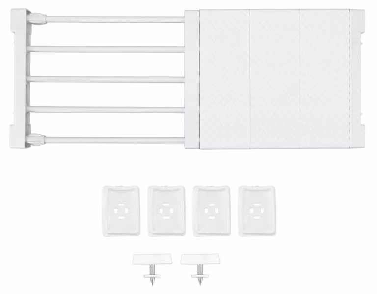 Omgoods - Barra di supporto salvaspazio - Scaffale espandibile - Barra di supporto regolabile - Scaffale in metallo - Lunghezza ideale: 38-55 cm - Per un ambiente ordinato