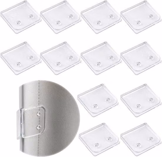 Ganci per cabina doccia, autoadesivi, 12 pezzi, antispruzzo