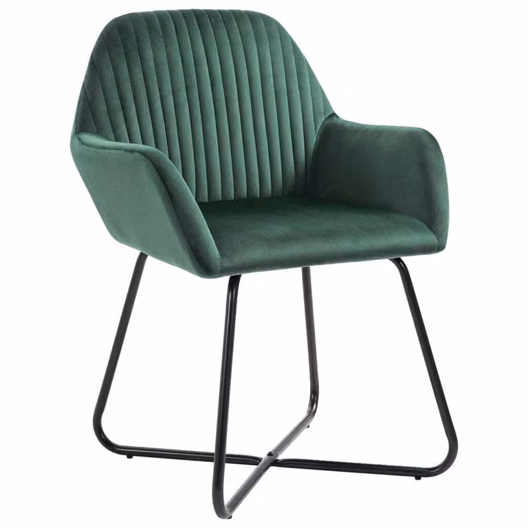 vidaXL Sedie da pranzo 6 pz. Velluto verde