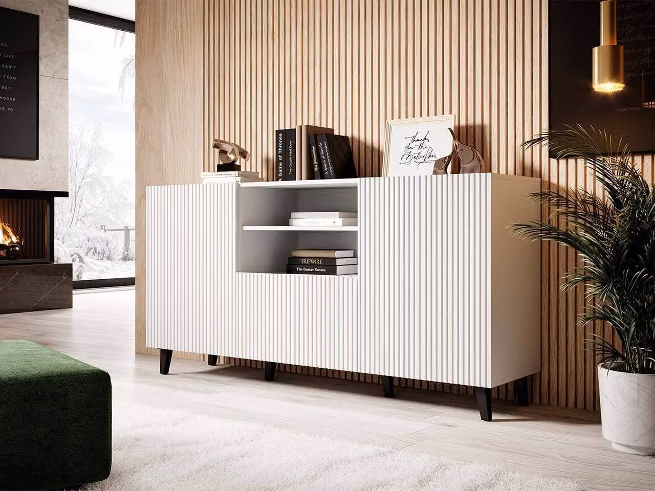 Cassettiera combinata CRATO – bianco