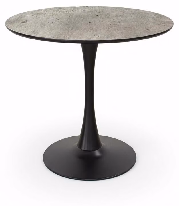 Tavolo Tondo Moderno Top 3D Ø 80 cm H 73 cm Mobile Cucina Salotto.Colore:cemento