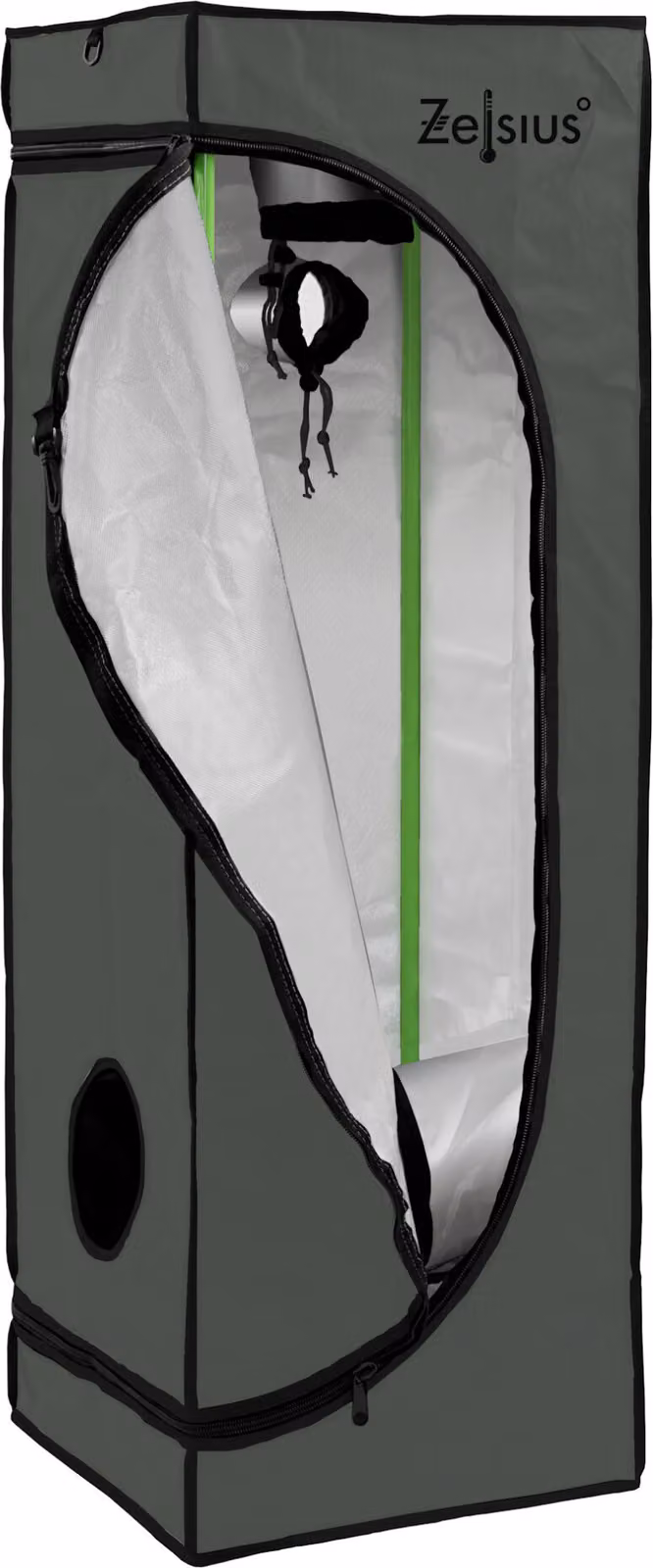 Zelsius Grow Tent 80 x 80 x 180 cm grigio/nero Coltivazione di piante da interno