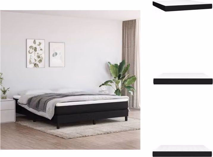 vidaXL Materasso a molle insacchettate nero 160x200x20 cm in tessuto - Materassi