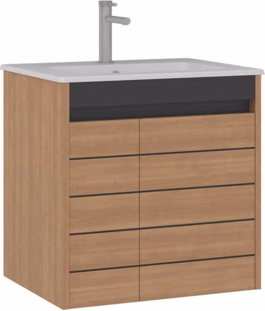 Mobile lavabo "Ricato 60" - 61 x 47 x 62 cm - Noce