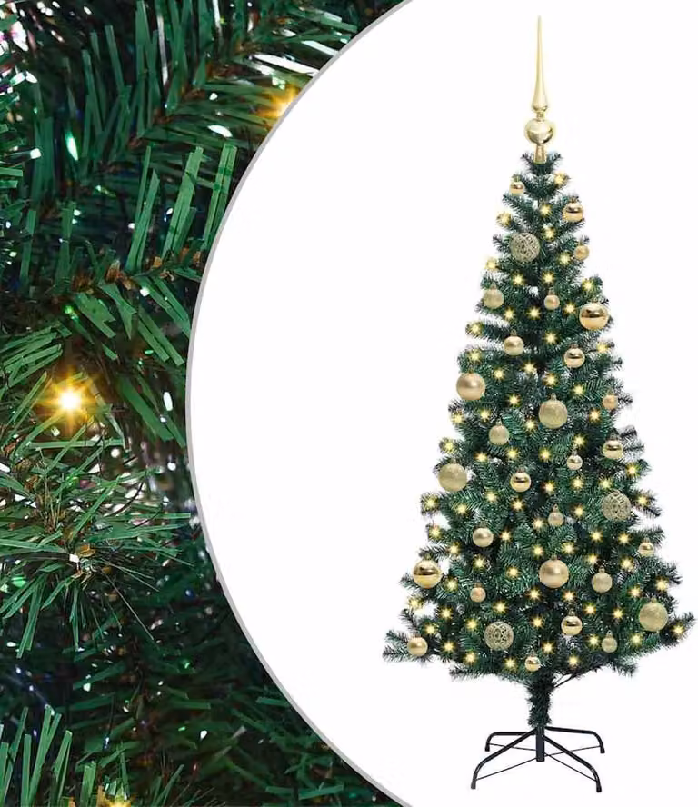 Albero di Natale artificiale con luci integrate Verde 120 cm
