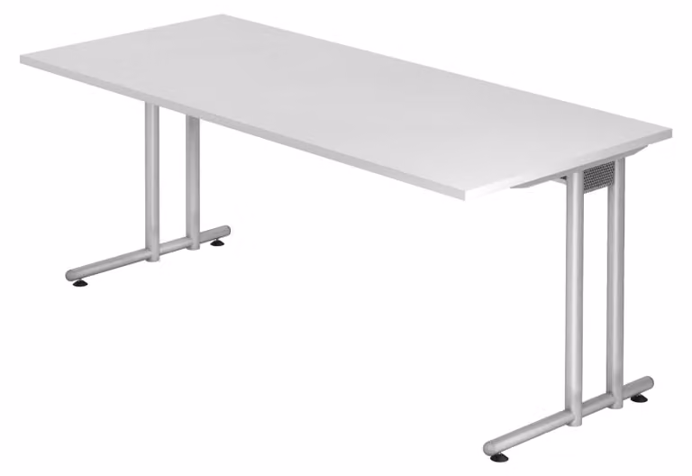 Scrivania bümö Serie N - Finitura: bianco, dimensioni: 180 x 80 cm