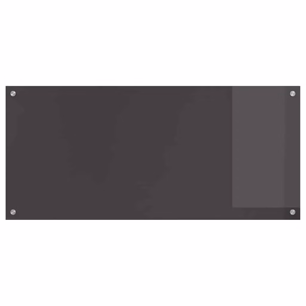 Set di 2 paraschizzi da cucina in vetro temperato grigio scuro, L: 110 cm, H: 50 cm – 2