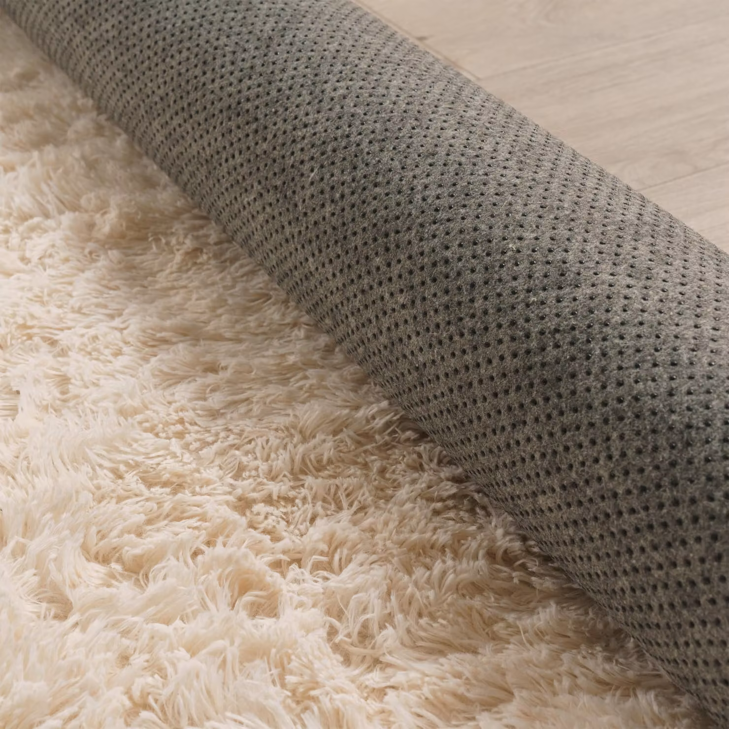 Tappeto a pelo alto Silvana beige in ecopelliccia L 60 cm x P 100 cm – 2