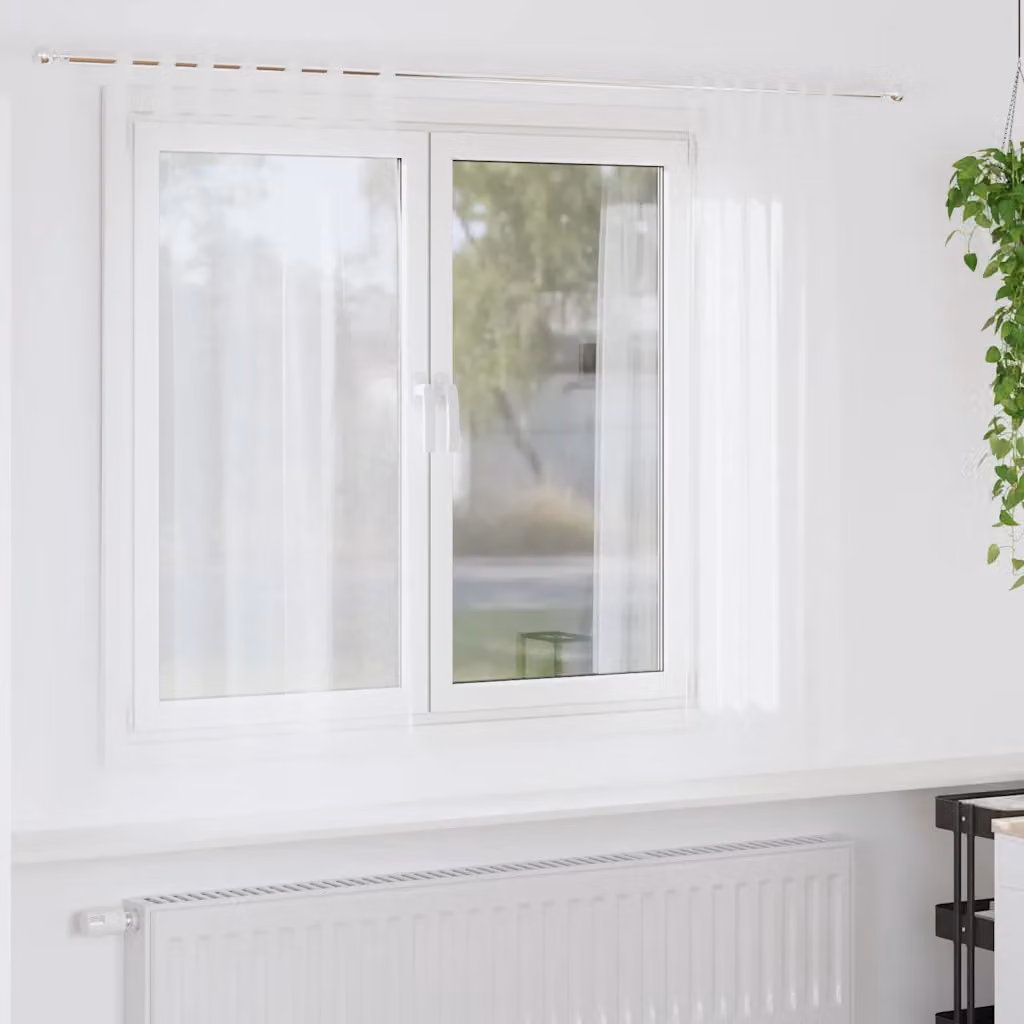 Set di 2 tendine velate vidaXL in poliestere bianco, L: 175 cm, H: 140 cm