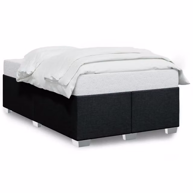 Letto matrimoniale | Letto per adulti | Giroletto senza Materasso Nero 120x200 cm Tessuto