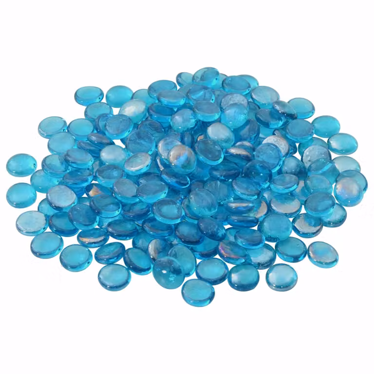 Perle di vetro rotonde vidaXL Blu acquamarina, dimensione 17-19 mm