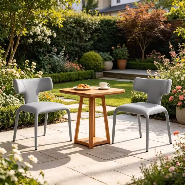Set da 2 sedie da ufficio REDOM in similpelle grigia con rotelle, L/P/H: 53 x 53 x 78 cm – 1