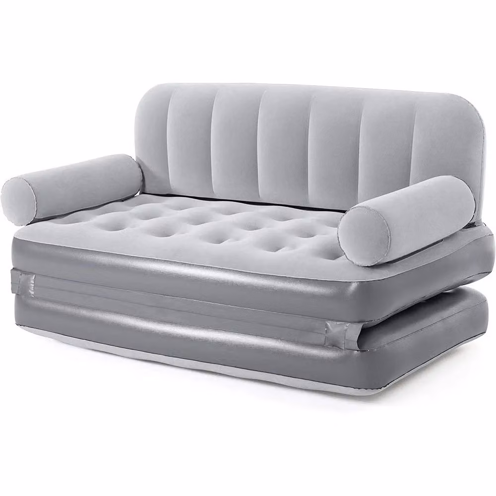 Divano Gonfiabile Multi Max 3 In 1 Trade Shop con Pompa Integrata Grigio L: 188 cm, P: 152 cm, H: 64 cm – 2