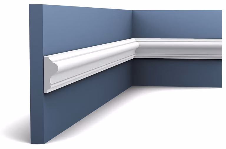 Orac Decor P8030 Luxxus Robusta modanatura per pareti Profilo per pareti Profilo per stucchi Modanatura per fregio Modanatura per cornici Antiurto | 2 metri