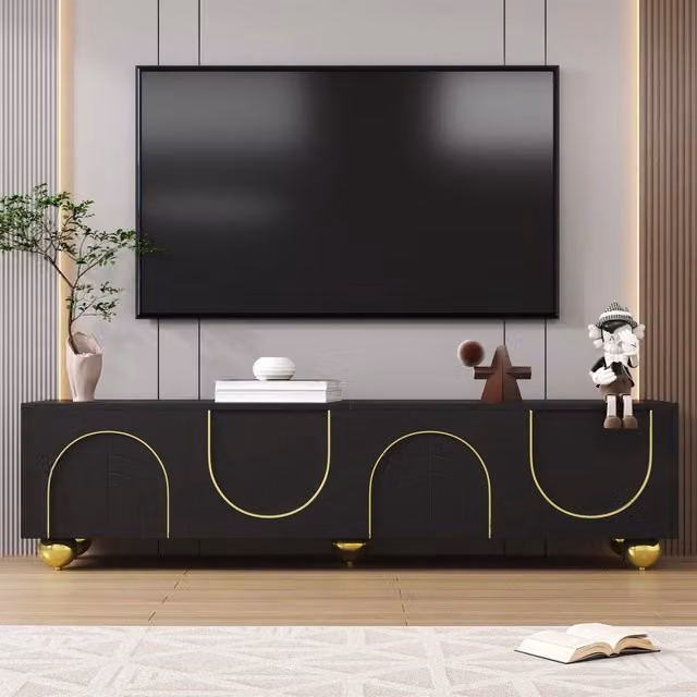 TV basso lussuoso - Zephmum- T¨¹re strutturate, decorazioni dorate, apertura a pressione