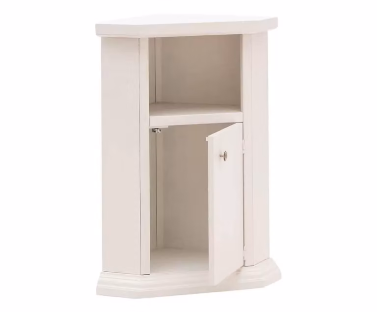 Mobile ad angolo in legno stile shabby chic bianco Mobili 2G L/P/H: 43 x 43 x 70 cm